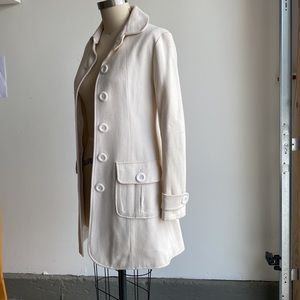 BB Dakota white wool coat XS